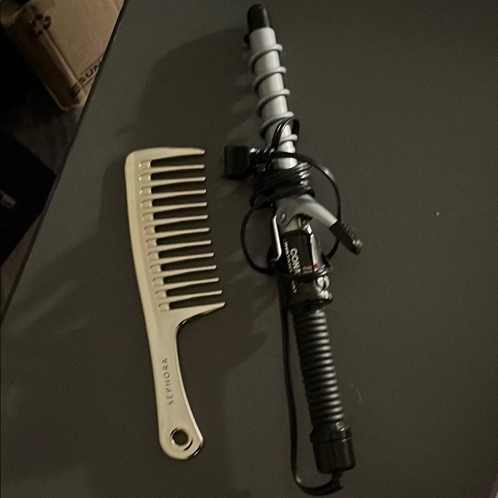 Sephora Gold Comb and Conair Curling Iron